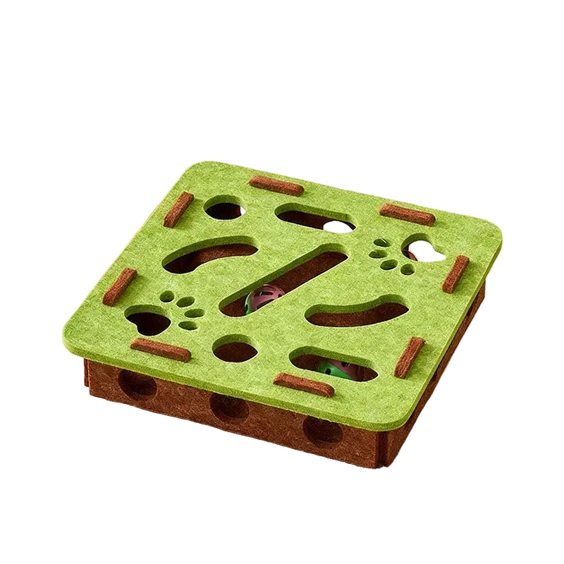 Cat Puzzle Maze Toy with Balls – Interactive Enrichment Toy for Indoor Cats