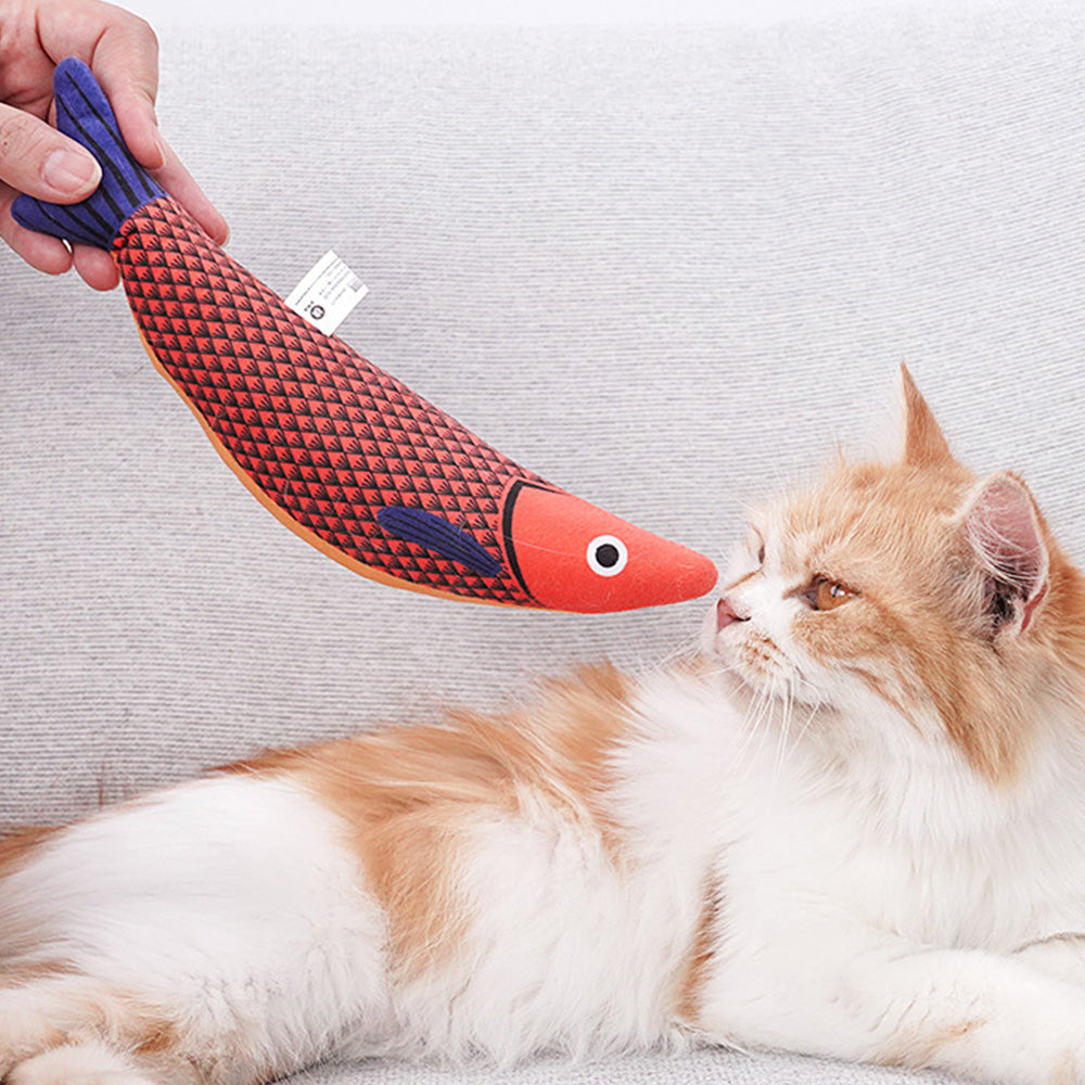 Cat Crinkle Fish Toy with Catnip – Interactive Toy for Indoor Cats