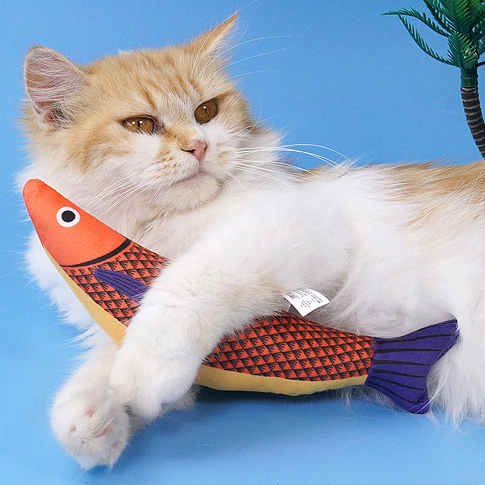 Cat Crinkle Fish Toy with Catnip – Interactive Toy for Indoor Cats