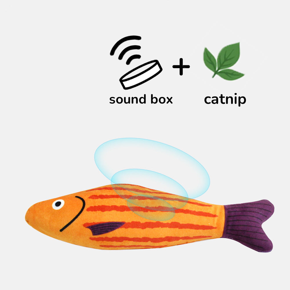 Cat Crinkle Fish Toy with Catnip – Interactive Toy for Indoor Cats