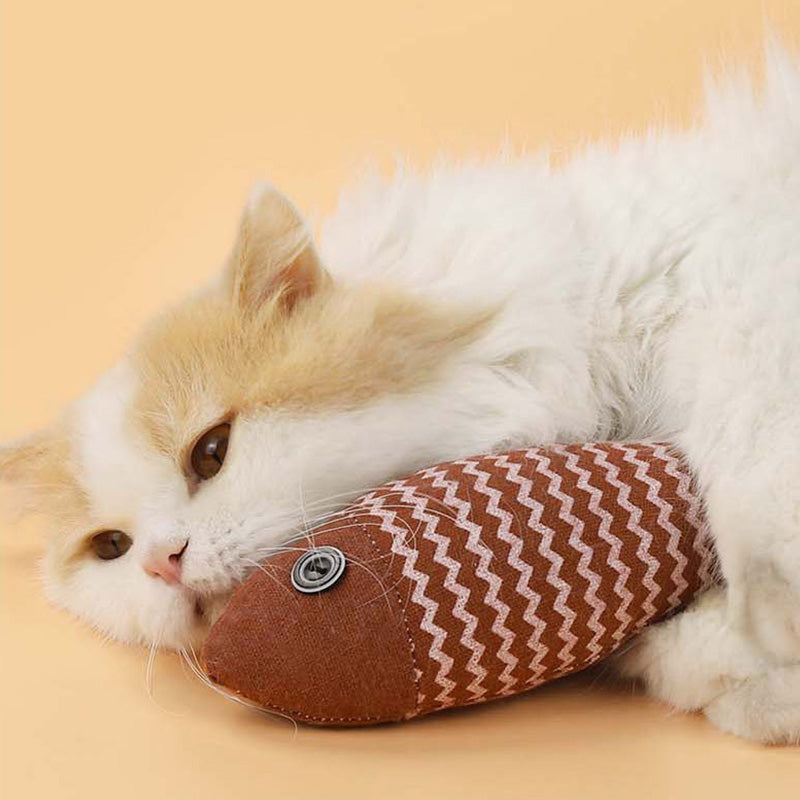 Catnip Fish Toy for Cats – Soft Fabric Plush Toy for Indoor Cats